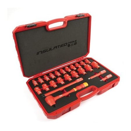 Titan MET SKT SET 19PC 3/8" DR VDE INSLATED TL68100